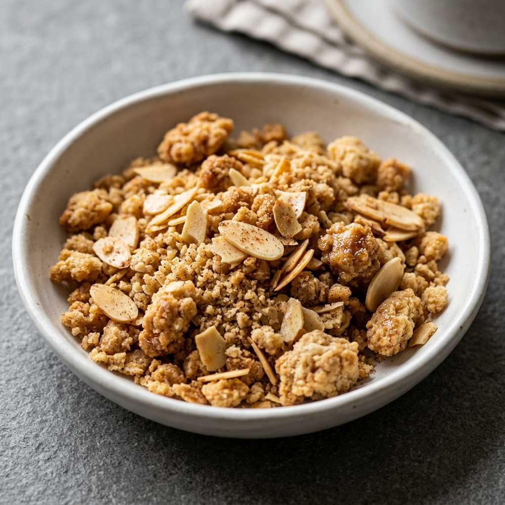 Kruimeldeeg met amandel